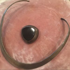 Antique Sterling Silver Necklace Remove Pendant